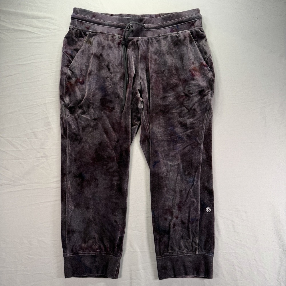 Lululemon Ready to Crush High-Rise Velour Jogger Pants Purple 34x24 Stretch